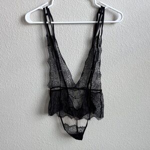 Victoria's Secret Black Lace Teddy size Small